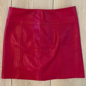 Danier red leather miniskirt